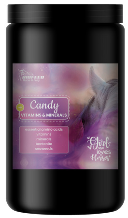 BIOFEED Horse & Pony Candy Vitamins & Minerals 900 g (słoik PET) BIOFEED Horse & Pony Candy Vitamins & Minerals 900 g (słoik PET)