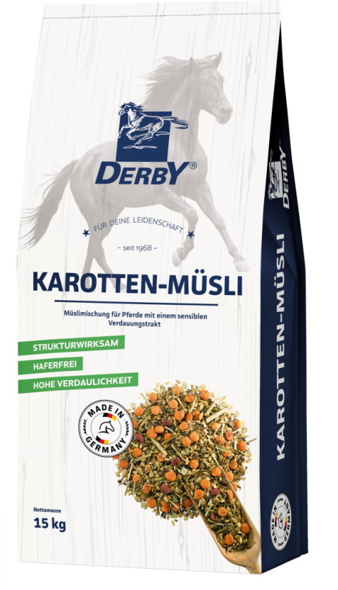 DERBY Karotten-Müsli 15 kg - musli z lucerną i marchewką DERBY Karotten-Müsli 15 kg - musli z lucerną i marchewką